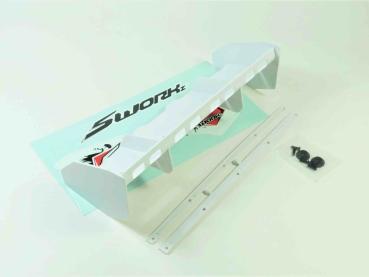 SWORKz 1/8 Heckspoiler Pro-Speed 2.0 weiss gelocht